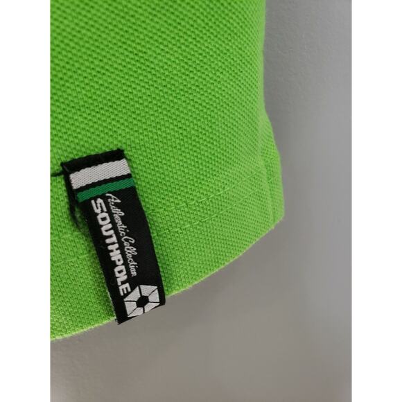 NEW NWT South Pole Men's Short‎ Sleeve Polo Green Solid Small - Picture 4 of 5